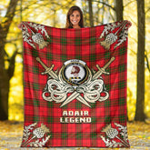 Adair Tartan Gold Courage Symbol Blanket